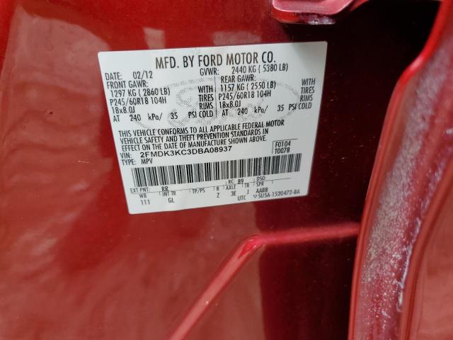 Photo 12 VIN: 2FMDK3KC3DBA08937 - FORD EDGE 