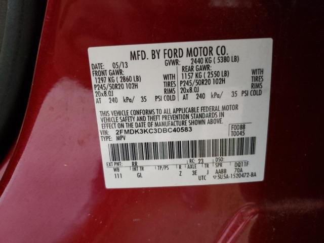 Photo 13 VIN: 2FMDK3KC3DBC40583 - FORD EDGE 