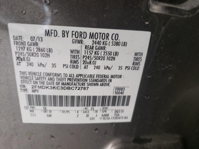 Photo 9 VIN: 2FMDK3KC3DBC72787 - FORD EDGE LIMIT 