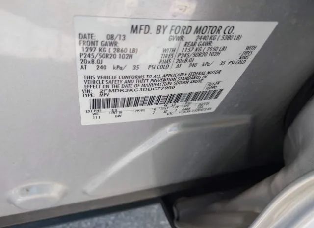 Photo 8 VIN: 2FMDK3KC3DBC77990 - FORD EDGE 