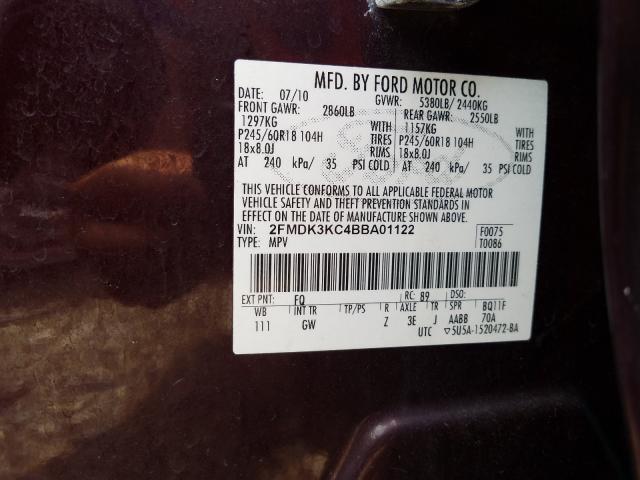 Photo 9 VIN: 2FMDK3KC4BBA01122 - FORD EDGE LIMIT 