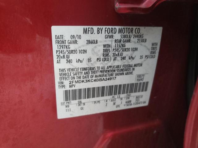 Photo 12 VIN: 2FMDK3KC4BBA24917 - FORD EDGE LIMIT 