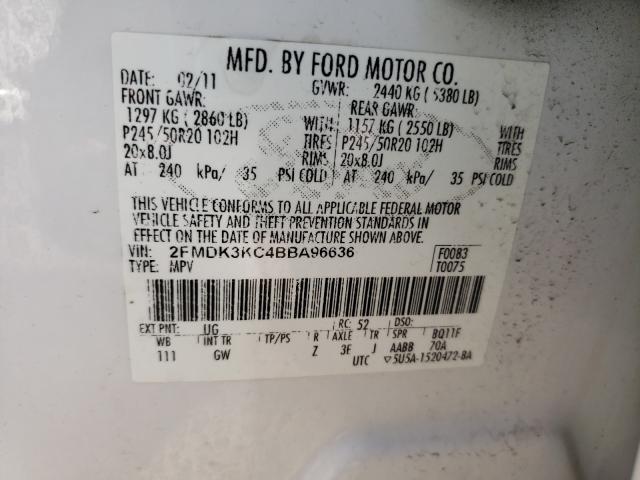 Photo 9 VIN: 2FMDK3KC4BBA96636 - FORD EDGE LIMIT 