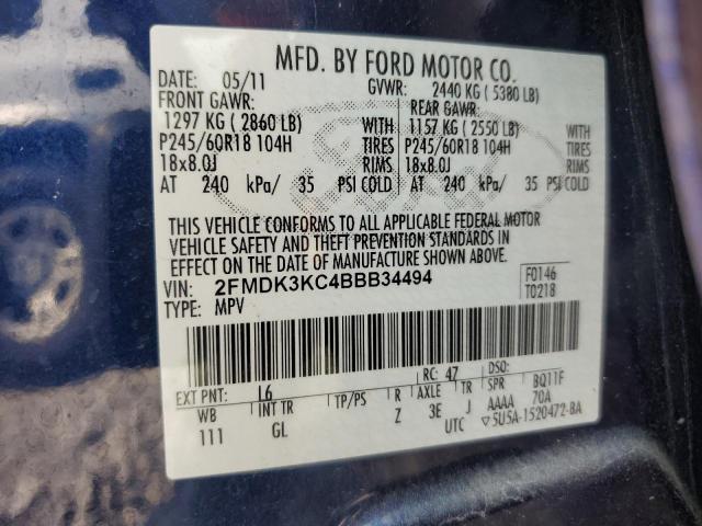 Photo 11 VIN: 2FMDK3KC4BBB34494 - FORD EDGE LIMIT 