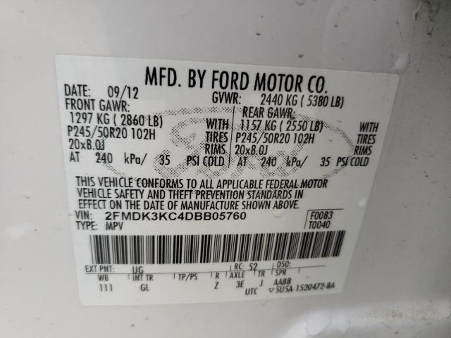 Photo 12 VIN: 2FMDK3KC4DBB05760 - FORD EDGE 