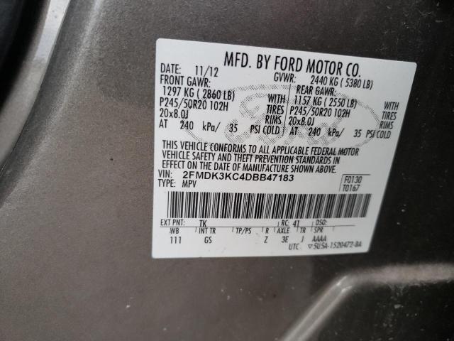 Photo 12 VIN: 2FMDK3KC4DBB47183 - FORD EDGE 