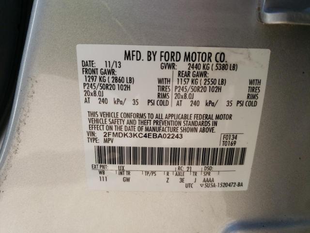 Photo 11 VIN: 2FMDK3KC4EBA02243 - FORD EDGE 