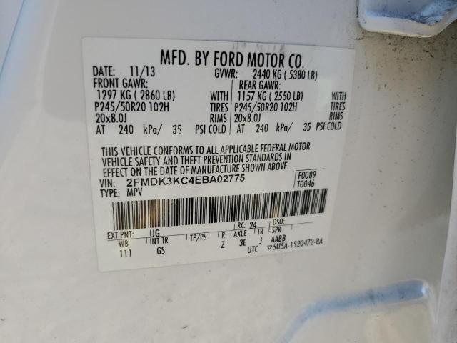 Photo 12 VIN: 2FMDK3KC4EBA02775 - FORD EDGE LIMIT 