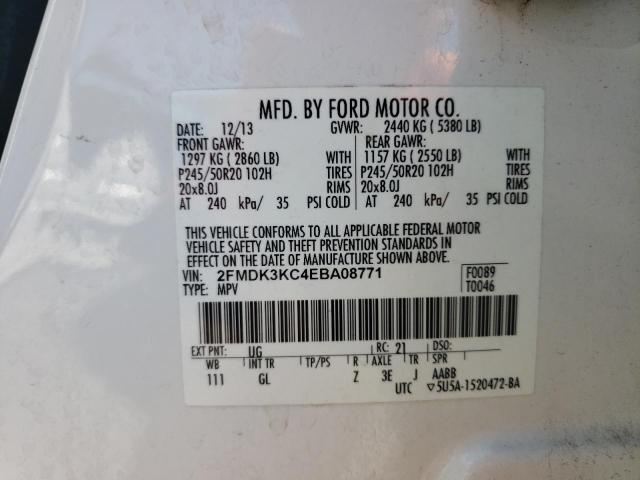 Photo 9 VIN: 2FMDK3KC4EBA08771 - FORD EDGE LIMIT 