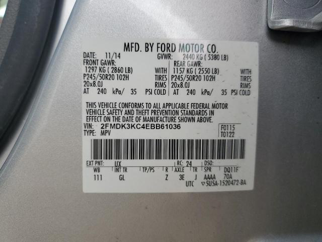 Photo 12 VIN: 2FMDK3KC4EBB61036 - FORD EDGE 