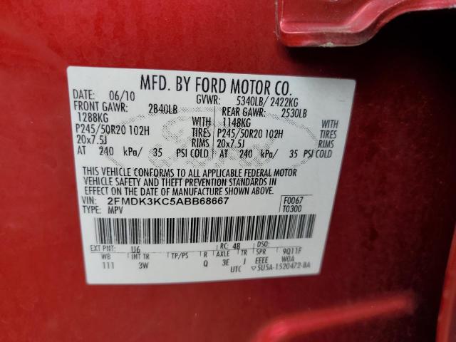 Photo 11 VIN: 2FMDK3KC5ABB68667 - FORD EDGE LIMIT 