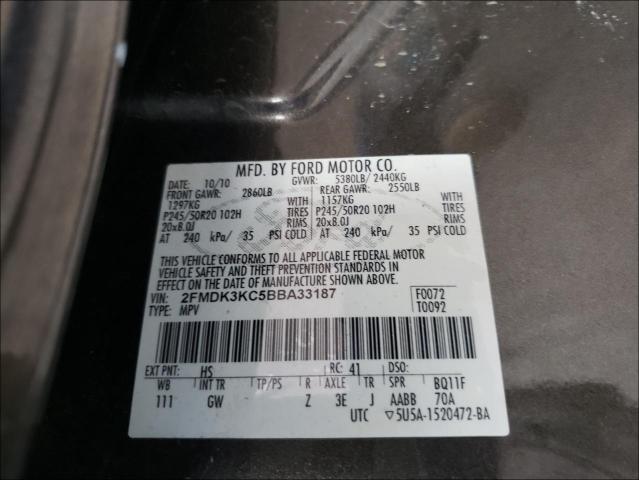 Photo 9 VIN: 2FMDK3KC5BBA33187 - FORD EDGE LIMIT 