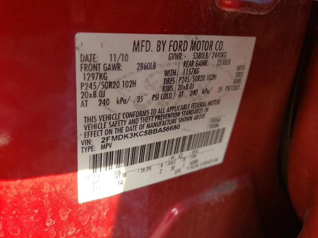 Photo 12 VIN: 2FMDK3KC5BBA56680 - FORD EDGE LIMIT 