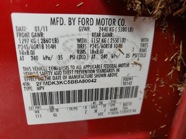 Photo 9 VIN: 2FMDK3KC5BBA80042 - FORD EDGE LIMIT 