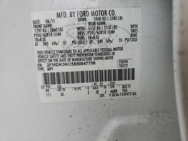 Photo 12 VIN: 2FMDK3KC5BBB47738 - FORD EDGE 