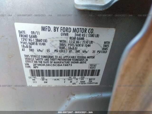 Photo 8 VIN: 2FMDK3KC5CBA19873 - FORD EDGE 