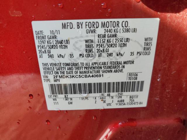 Photo 13 VIN: 2FMDK3KC5CBA40691 - FORD EDGE LIMIT 