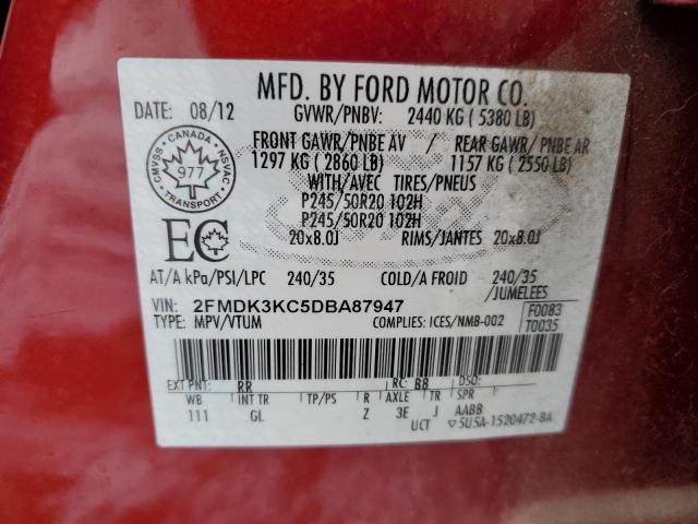 Photo 12 VIN: 2FMDK3KC5DBA87947 - FORD EDGE LIMIT 