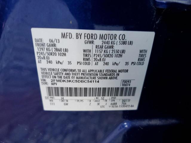 Photo 12 VIN: 2FMDK3KC5DBC54114 - FORD EDGE LIMIT 