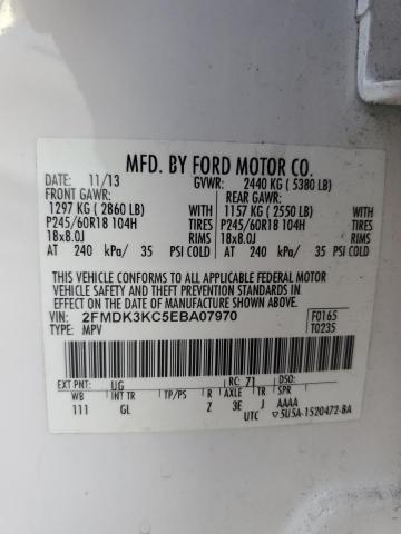 Photo 12 VIN: 2FMDK3KC5EBA07970 - FORD EDGE 