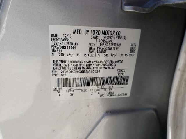 Photo 9 VIN: 2FMDK3KC5EBA19424 - FORD EDGE LIMIT 