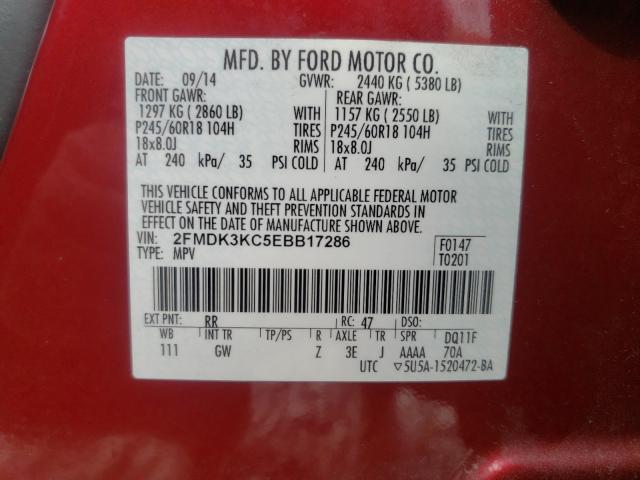 Photo 9 VIN: 2FMDK3KC5EBB17286 - FORD EDGE LIMIT 