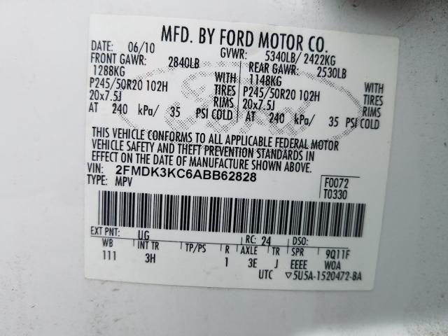 Photo 9 VIN: 2FMDK3KC6ABB62828 - FORD EDGE LIMIT 