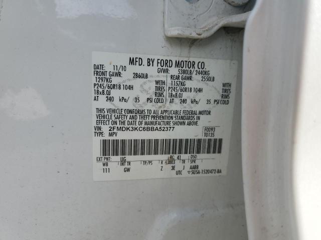 Photo 12 VIN: 2FMDK3KC6BBA52377 - FORD EDGE 