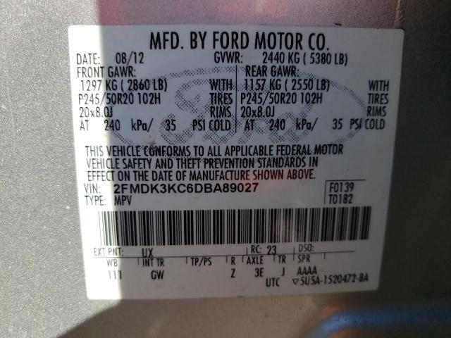 Photo 9 VIN: 2FMDK3KC6DBA89027 - FORD EDGE LIMIT 