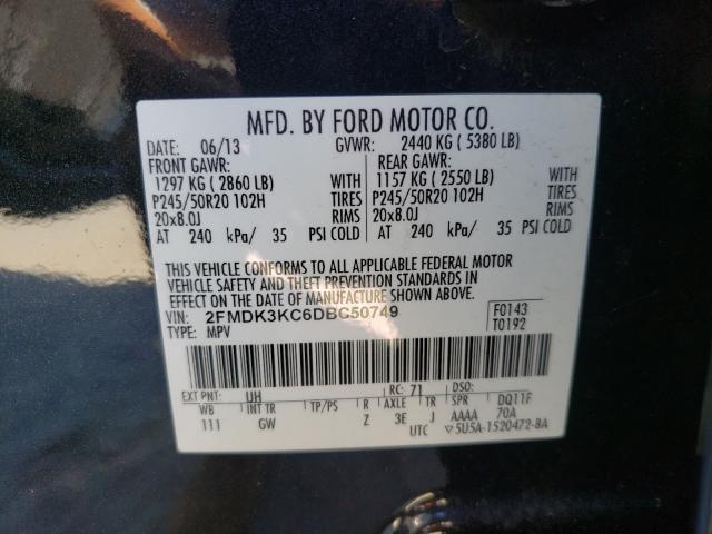 Photo 9 VIN: 2FMDK3KC6DBC50749 - FORD EDGE LIMIT 