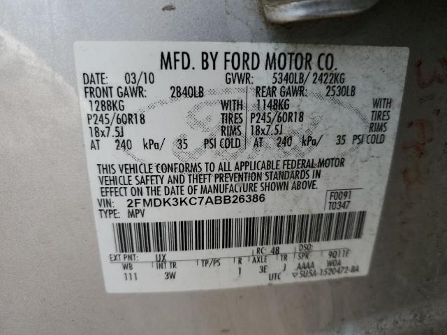 Photo 9 VIN: 2FMDK3KC7ABB26386 - FORD EDGE LIMIT 