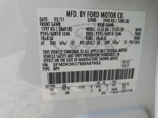 Photo 12 VIN: 2FMDK3KC7BBA97652 - FORD EDGE 