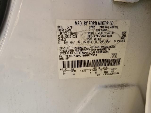 Photo 12 VIN: 2FMDK3KC7BBB25353 - FORD EDGE LIMIT 