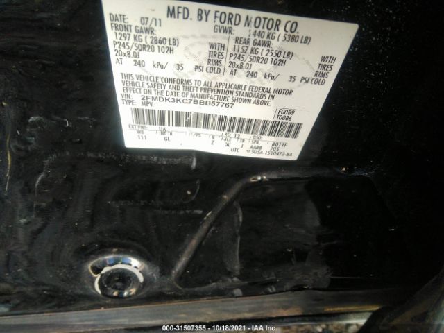 Photo 8 VIN: 2FMDK3KC7BBB57767 - FORD EDGE 