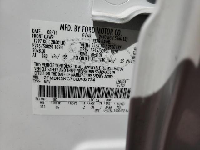 Photo 9 VIN: 2FMDK3KC7CBA03724 - FORD EDGE LIMIT 