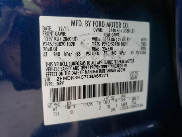 Photo 11 VIN: 2FMDK3KC7CBA69271 - FORD EDGE LIMIT 