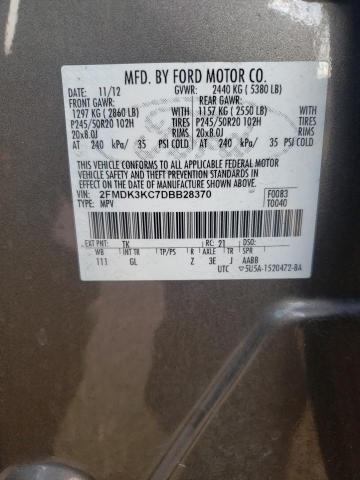 Photo 12 VIN: 2FMDK3KC7DBB28370 - FORD EDGE LIMIT 