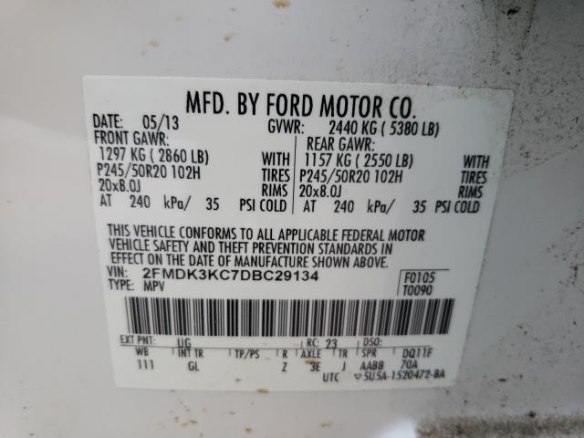 Photo 9 VIN: 2FMDK3KC7DBC29134 - FORD EDGE LIMIT 