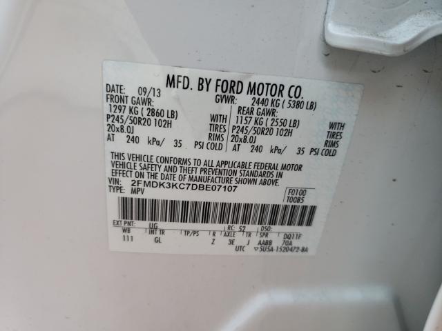 Photo 9 VIN: 2FMDK3KC7DBE07107 - FORD EDGE LIMIT 