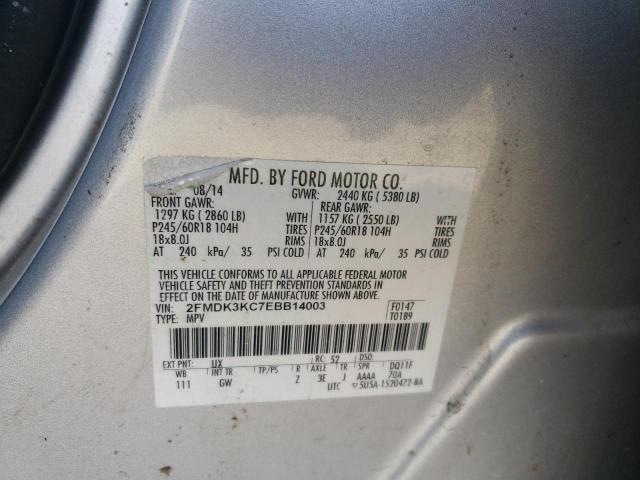 Photo 9 VIN: 2FMDK3KC7EBB14003 - FORD EDGE LIMIT 