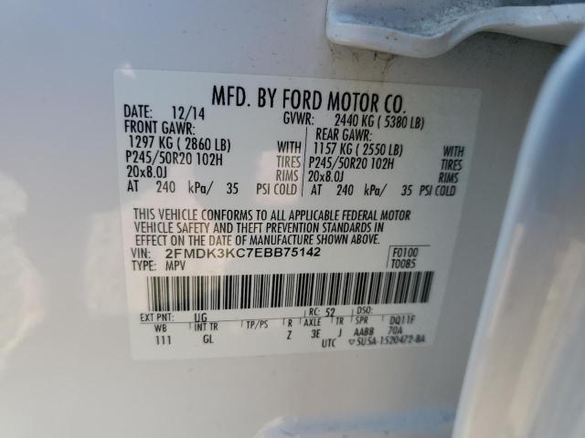 Photo 9 VIN: 2FMDK3KC7EBB75142 - FORD EDGE LIMIT 