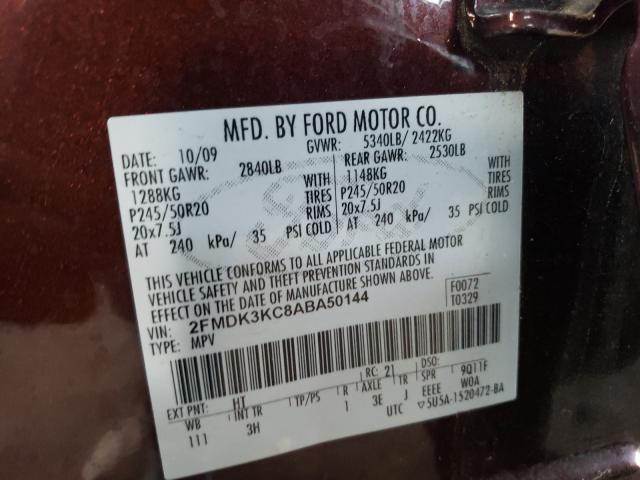 Photo 9 VIN: 2FMDK3KC8ABA50144 - FORD EDGE LIMIT 