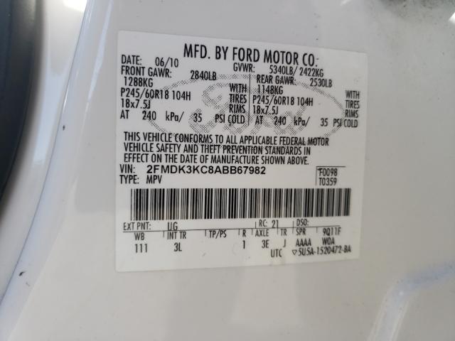 Photo 9 VIN: 2FMDK3KC8ABB67982 - FORD EDGE LIMIT 