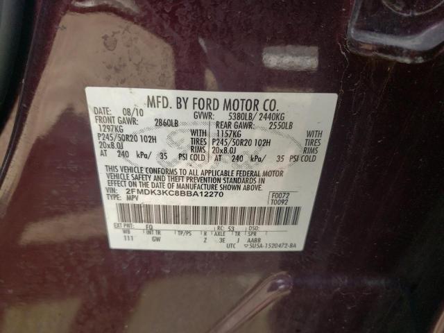 Photo 12 VIN: 2FMDK3KC8BBA12270 - FORD EDGE 