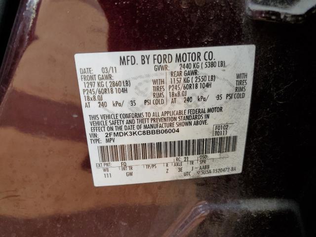 Photo 9 VIN: 2FMDK3KC8BBB06004 - FORD EDGE 