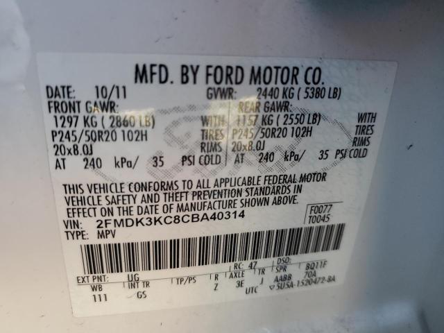 Photo 13 VIN: 2FMDK3KC8CBA40314 - FORD EDGE LIMIT 