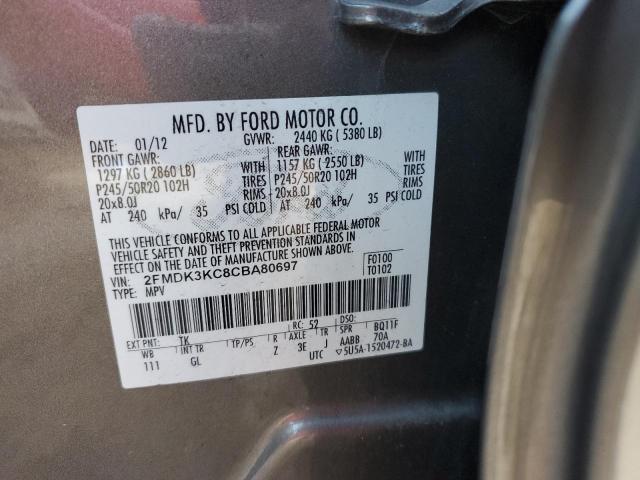 Photo 12 VIN: 2FMDK3KC8CBA80697 - FORD EDGE 