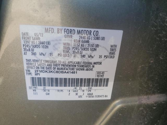 Photo 12 VIN: 2FMDK3KC8DBA41481 - FORD EDGE LIMIT 