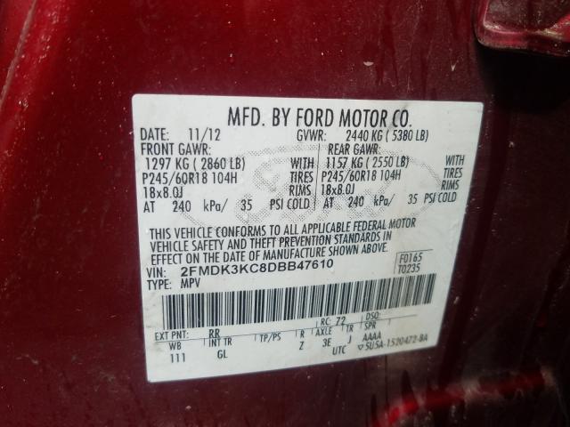 Photo 9 VIN: 2FMDK3KC8DBB47610 - FORD EDGE LIMIT 