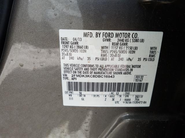 Photo 9 VIN: 2FMDK3KC8DBC16943 - FORD EDGE LIMIT 